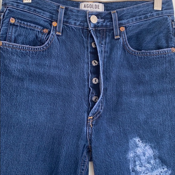 Agolde Riley Rise Straight Crop Jeans - Picture 3 of 10